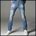 2012 new design fashinable slim men fashion jean with perfect wash, can be customized