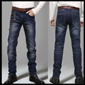 2012 new design fashinable straight men jean pants with perfect wash, can be customized ms-003 の画像