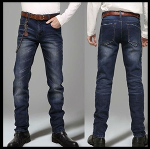 Picture of 2012 new design fashinable straight men jean pants with perfect wash, can be customized ms-003