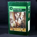 3 PC glass candle holder set