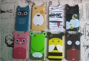 Cute Animales TPU Soft Case Casing Skin For Iphone 4 / Iphone4S / Iphone5 の画像