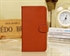 Picture of Leather Wallet Samsung Protective Case Lichee Pattern Brown / Red