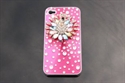 Picture of Personalized Jeweled Peafowl Flower Diamond Apple Bling Bling iPhone 4 4s Cases Back Cover