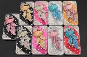 Image de Peacock Diamond Apple Bling Bling iPhone 4 4s Cases Back Cover
