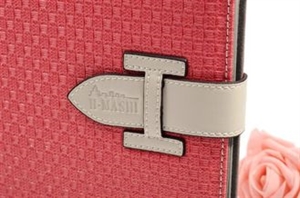 Image de PU leather cases covers for IPAD2 / IPD3 with new arrival Atttactive Straw Mat Veins