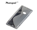 Picture of TPU S line glossry back case Nokia protective covers with Popular patterns for Nokia n900