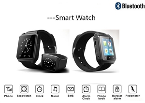 Изображение Bluetooth Smart Watch 1.3" Display Screen BT3.0 for Android 2.3 Above Smartwatch Pedometer Burglar Alarm Music Player