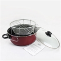 Fryer Pot with Rack and Glass Lid