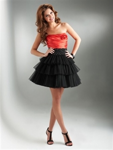 Picture of HC-8 2012 hot sale custom made tulle swan-like party cocktail dressHC-8