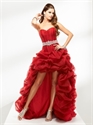 Picture of P1630 2012 Latest Custom Made red ruffle wedding evening party GownP1630