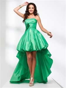 Picture of P1637 2012 Latest Custom Made green ruffle wedding evening party GownP1637