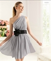 Image de LE55 2012 Hot Sale One Shoulder Sash Pleated Chiffon Party DressLE55