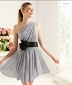 Picture of LE55 2012 Hot Sale One Shoulder Sash Pleated Chiffon Party DressLE55