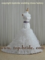 Picture of S618 2012 Latest Custom Made Wholesale beaded Ruffle Low Waist Wedding DressesS618