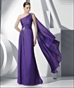 Image de LE15 2012 Hot Sale Wholeale Custom Made One Shoulder Beaded Pleated Mother DressLE15
