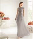 Image de LE59 2012 Latest Popular Custom Made Graceful Bateau Pleated Sash Tulle Mother DressLE59