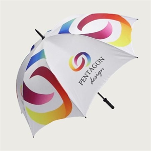 Picture of  high quality promotional golf umbrella with heat transfer printing
