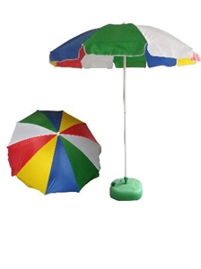Image de Rainbow Multi Color Patio Wind Vent Beach Umbrella